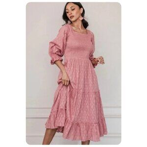 JessaKae Pink Midi Dress
